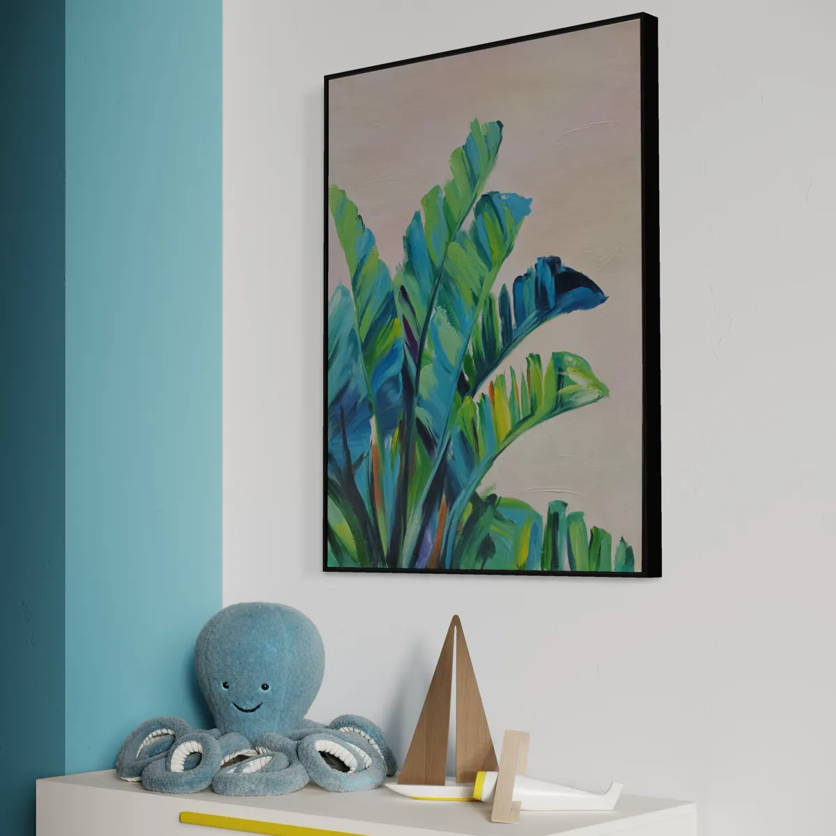 Modern Tropical Vibe leaf artwork from Painting Matters